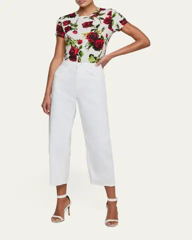 L'Agence Mallis Bow-Leg Jeans | Thumbnail 2
