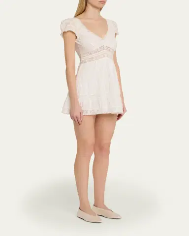 LoveShackFancy Edena Cotton Victorian Mini Dress | Thumbnail 4 LoveShackFancy Edena Cotton Victorian Mini Dress | Thumbnail 4