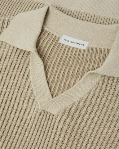 Frescobol Carioca Rino CottonCashmere Rib-Knit Polo Sweater | Thumbnail 2 Frescobol Carioca Rino CottonCashmere Rib-Knit Polo Sweater | Thumbnail 2