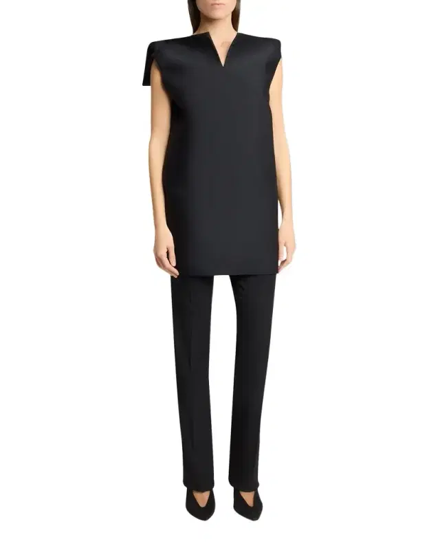 Vareuse Structured Sleeveless Mini Dress