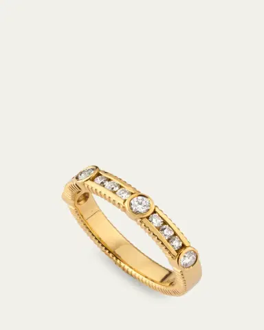 Viltier 18K Yellow Gold Diamond Channel Ring | Thumbnail 2