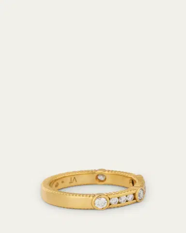 Viltier 18K Yellow Gold Diamond Channel Ring | Thumbnail 3