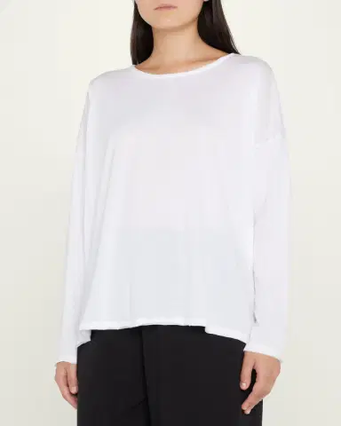 Eskandar Long-Sleeve Scoop-Neck Lightweight T-Shirt | Thumbnail 4 Eskandar Long-Sleeve Scoop-Neck Lightweight T-Shirt | Thumbnail 4