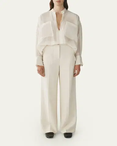 Attersee Sheer Cotton Voile Oversized Utility Shirt | Thumbnail 2 Attersee Sheer Cotton Voile Oversized Utility Shirt | Thumbnail 2