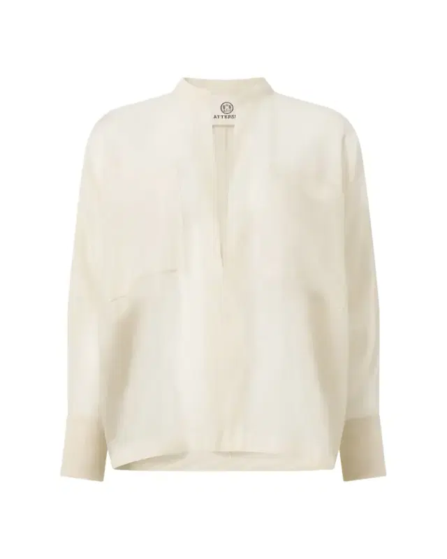 Attersee Sheer Cotton Voile Oversized Utility Shirt