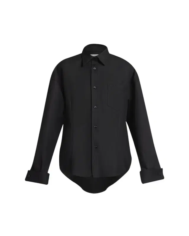 Balenciaga Double Cotton Twill Cocoon Collared Shirt