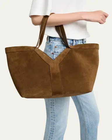 Saint Laurent Y Medium Tote Bag in Suede | Thumbnail 2 Saint Laurent Y Medium Tote Bag in Suede | Thumbnail 2
