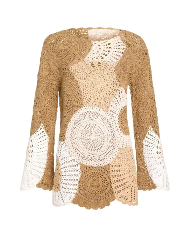 Ramy Brook Carina Crochet Sweater Dress