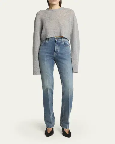 Balenciaga Cashmere Open-Knit Crop Sweater | Thumbnail 2 Balenciaga Cashmere Open-Knit Crop Sweater | Thumbnail 2