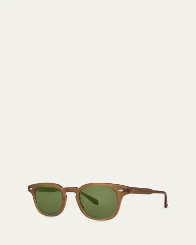 Garrett Leight Men's Sherwood Sun Acetate Square Sunglasses | Thumbnail 2