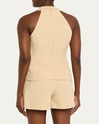 Veronica Beard Pacey Halter Vest | Thumbnail 3 Veronica Beard Pacey Halter Vest | Thumbnail 3