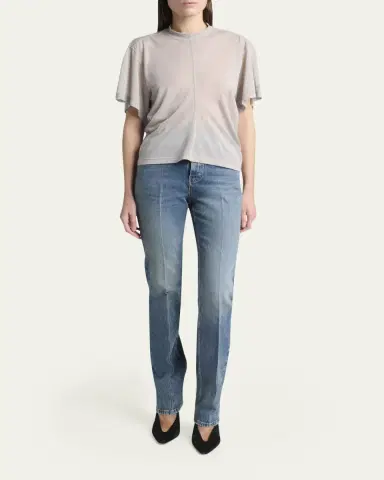 Balenciaga Transparent Jersey Draped T-Shirt | Thumbnail 2 Balenciaga Transparent Jersey Draped T-Shirt | Thumbnail 2