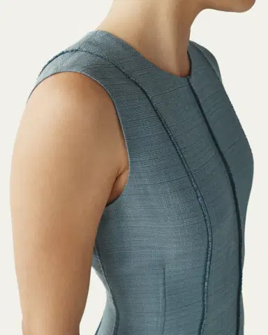 Attersee Sleeveless Raw-Edge Paneled Fluid Viscose Maxi Dress | Thumbnail 5
