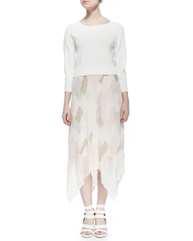 Attersee Sleeveless Raw-Edge Paneled Fluid Viscose Maxi Dress | Thumbnail 6