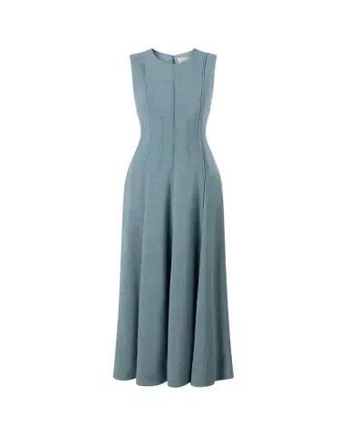 Attersee Sleeveless Raw-Edge Paneled Fluid Viscose Maxi Dress | Thumbnail 1