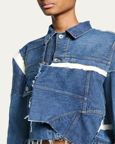 Sacai Reconstructed Crop Denim Jacket | Thumbnail 5 Sacai Reconstructed Crop Denim Jacket | Thumbnail 5