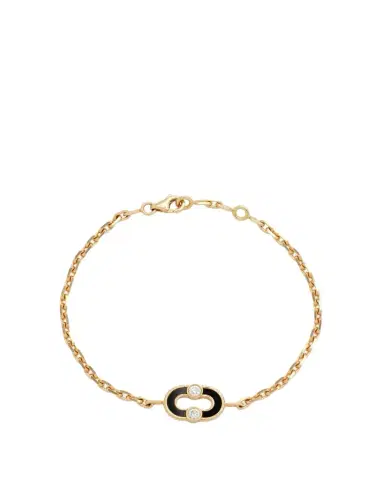 Viltier Magnetic Onyx Bracelet in 18K Yellow Gold and Diamonds | Thumbnail 1