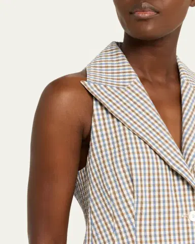 Veronica Beard Costa Seersucker Vest | Thumbnail 5 Veronica Beard Costa Seersucker Vest | Thumbnail 5