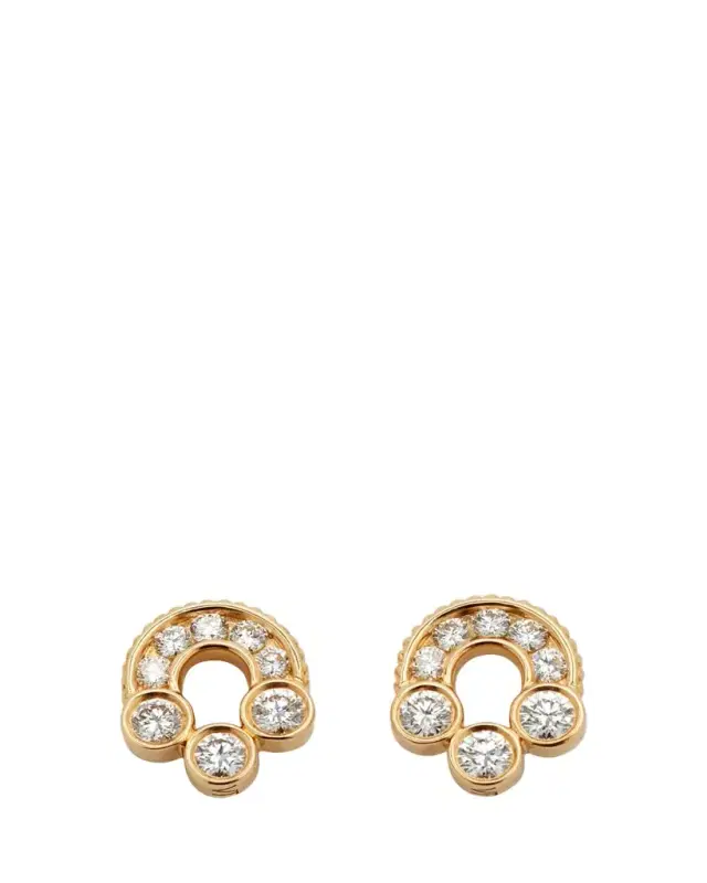 Viltier Magnetic Diamond Stud Earrings in 18K Yellow Gold