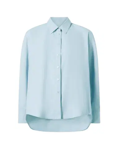 Attersee Slub Cotton Poplin Button-Down Cocoon Shirt | Thumbnail 1 Attersee Slub Cotton Poplin Button-Down Cocoon Shirt | Thumbnail 1