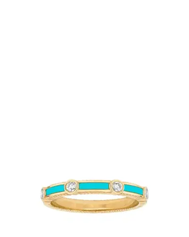 Viltier Rayon 18K Yellow Gold, Turquoise & 0.23 TCW Diamond Ring | Thumbnail 1