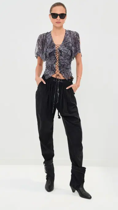 Isabel Marant Thanais Silk Top Faded Night | Thumbnail 5 Isabel Marant Thanais Silk Top Faded Night | Thumbnail 5