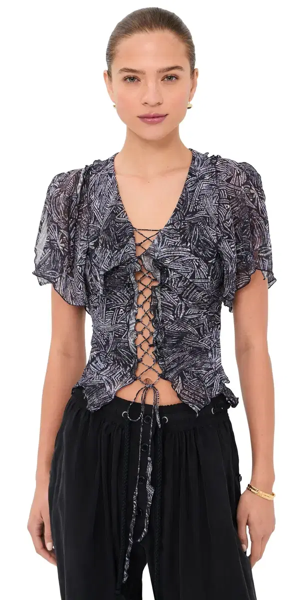 Thanais Silk Top Faded Night