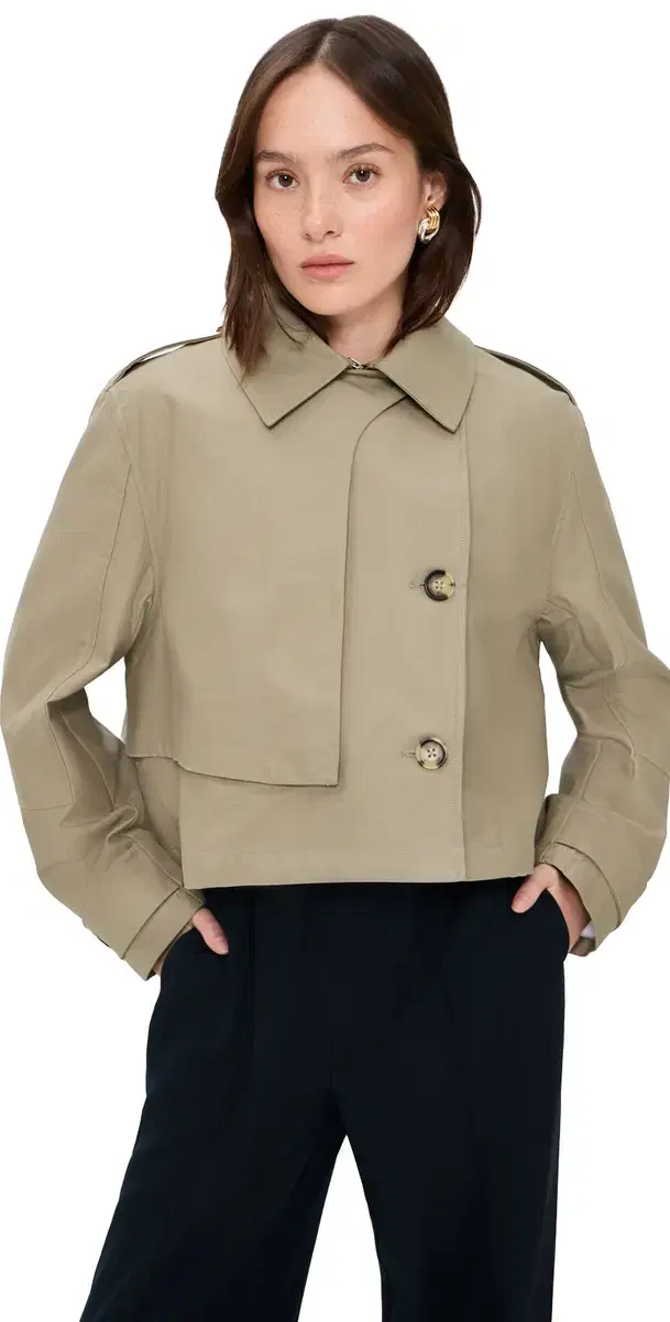 rag & bone Jamie Cropped Trench Khaki