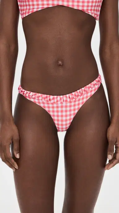 Peixoto Millie Bikini Bottoms Sriracha Gingham M | Thumbnail 2