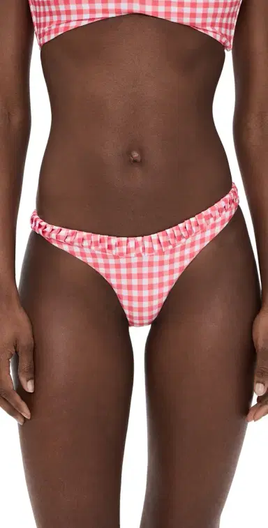 Peixoto Millie Bikini Bottoms Sriracha Gingham M | Thumbnail 1