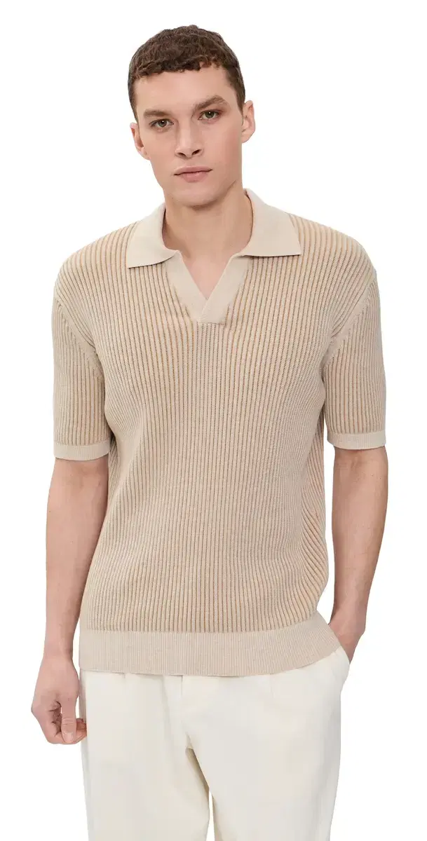 Frescobol Carioca Rino Cotton Blend Polo Beige