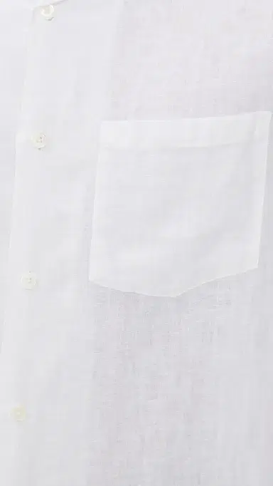 Portuguese Flannel Linen Camp Collar Shirt White | Thumbnail 6