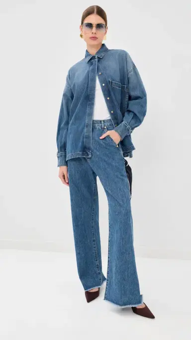 DARKPARK Sienna Loose Side Split Jeans Blue Malibu | Thumbnail 2 DARKPARK Sienna Loose Side Split Jeans Blue Malibu | Thumbnail 2
