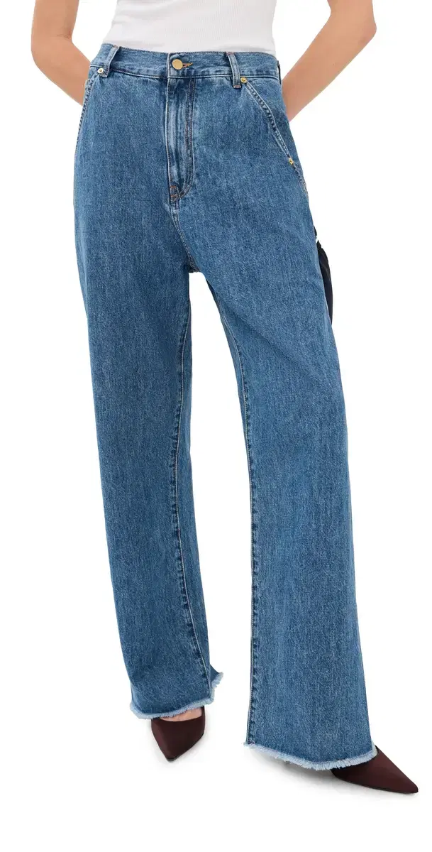 DARKPARK Sienna Loose Side Split Jeans Blue Malibu