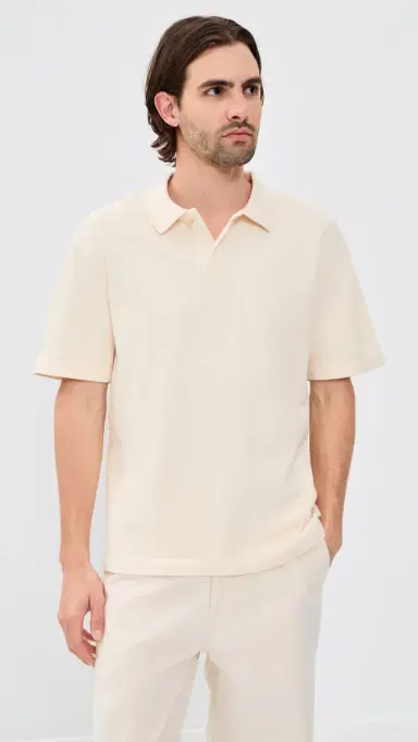 Madewell Cotton Short Sleeve Polo Parchment M | Thumbnail 2