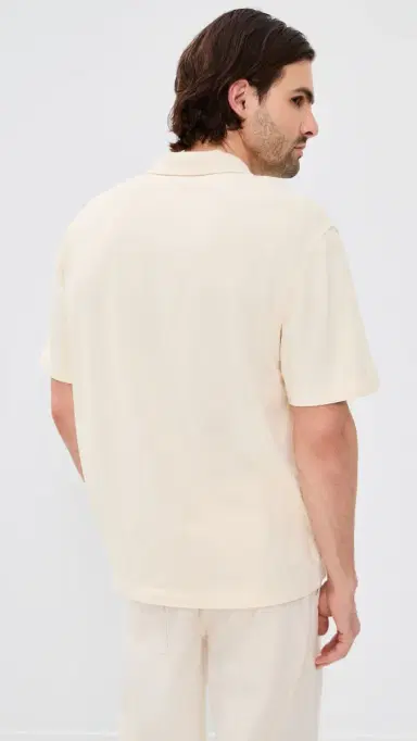 Madewell Cotton Short Sleeve Polo Parchment M | Thumbnail 3