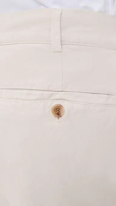 Knickerbocker Canal Pleated Twill Cotton and Linen Pants Birch | Thumbnail 6