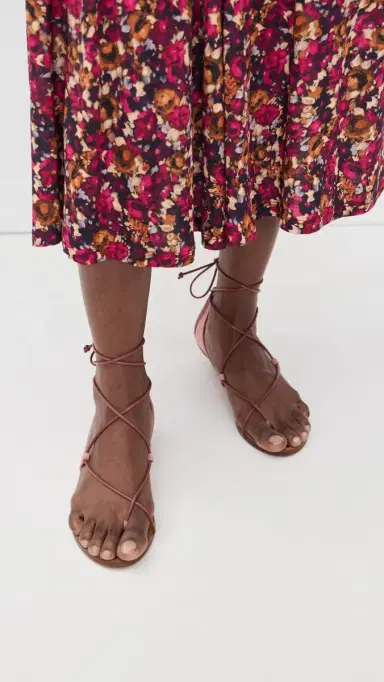 Ulla Johnson Aves Bare Kitten Heel Sandals Fig | Thumbnail 3