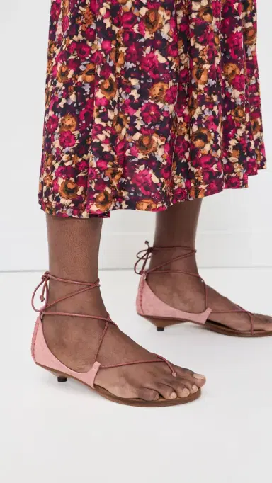Ulla Johnson Aves Bare Kitten Heel Sandals Fig | Thumbnail 5