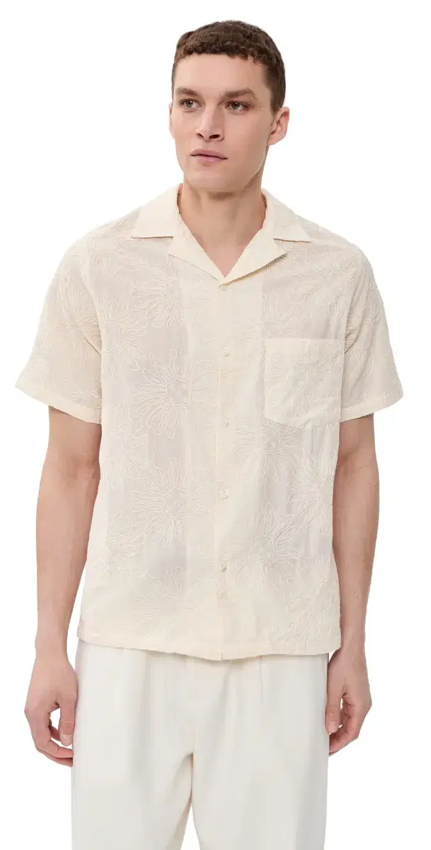 Portuguese Flannel Duke Camp Shirt Ecru