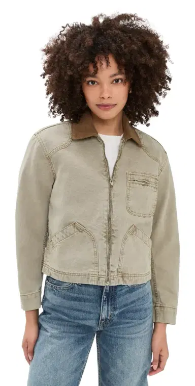 SLVRLAKE Harley Crop Worker Jacket Rocky ountain | Thumbnail 1 SLVRLAKE Harley Crop Worker Jacket Rocky ountain | Thumbnail 1