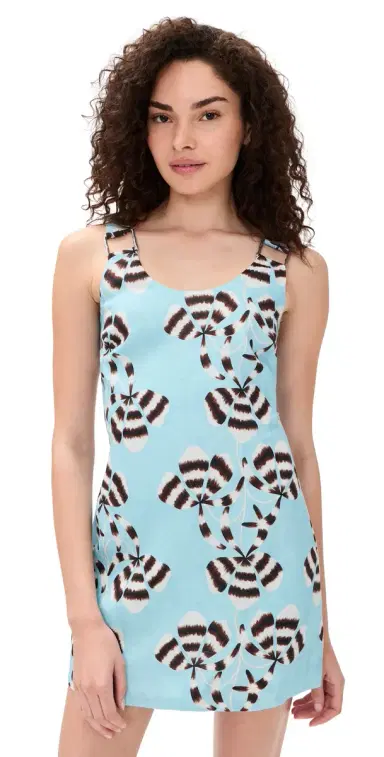 ROAME. Ariana Mini Dress Azul Bloom L | Thumbnail 1 ROAME. Ariana Mini Dress Azul Bloom L | Thumbnail 1