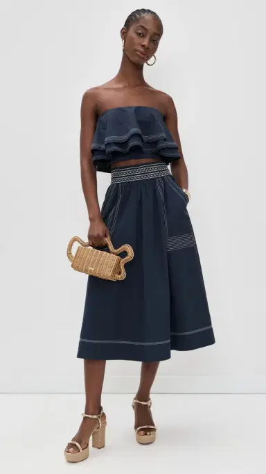 Ramy Brook Galia Skirt Navy | Thumbnail 5 Ramy Brook Galia Skirt Navy | Thumbnail 5