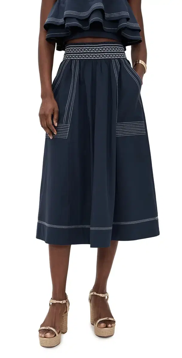 Ramy Brook Galia Skirt Navy