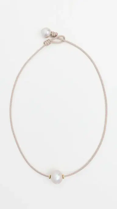 EF COLLECTION 14k Gold Mara Choker Necklace In Beach | Thumbnail 2 EF COLLECTION 14k Gold Mara Choker Necklace In Beach | Thumbnail 2
