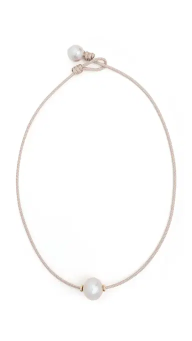 EF COLLECTION 14k Gold Mara Choker Necklace In Beach | Thumbnail 5 EF COLLECTION 14k Gold Mara Choker Necklace In Beach | Thumbnail 5