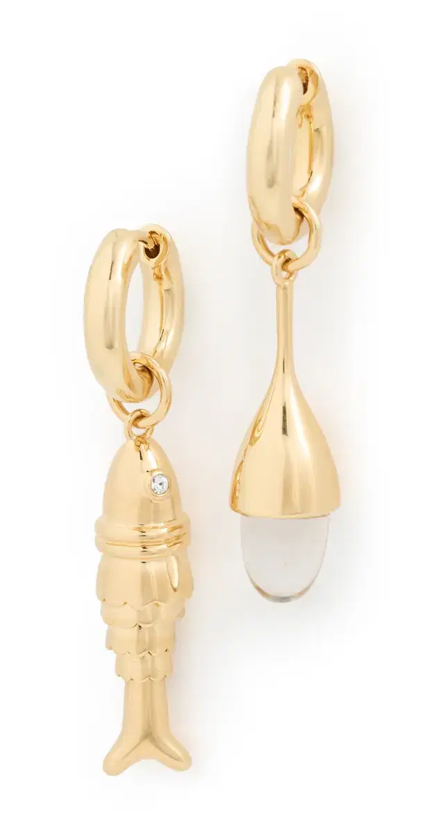 Costa Earrings Gold One Size