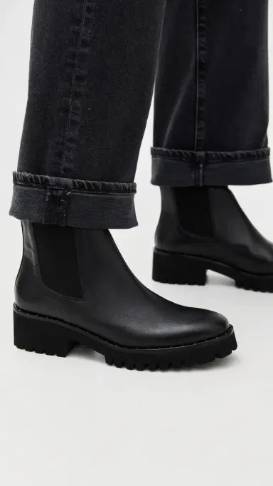 FRĒDA SALVADOR Brooke Chelsea Boots Black Calf | Thumbnail 3