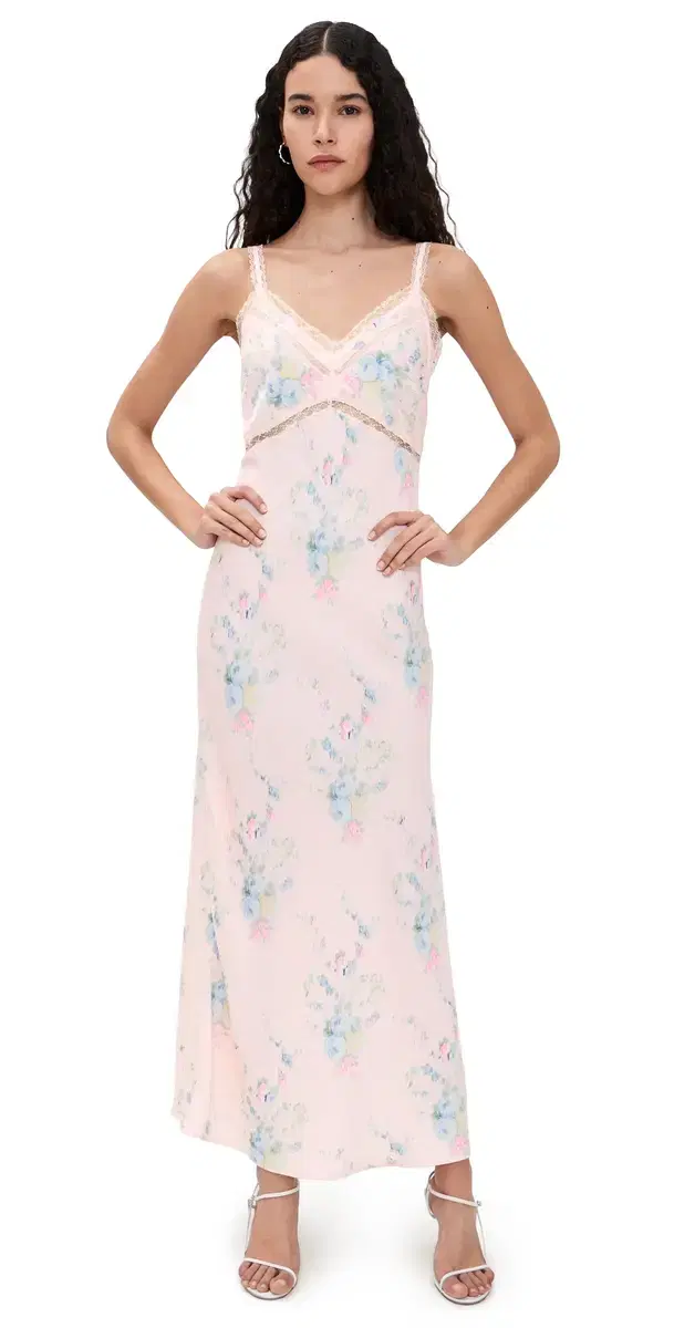 LoveShackFancy Annabeth axi Dress Rosy Trellis