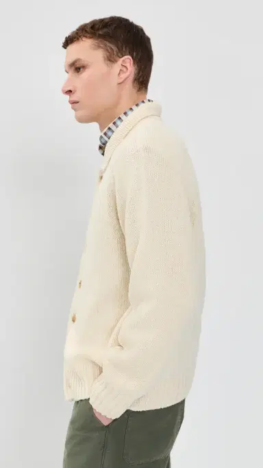 Howlin' Echoes of Dust Collared Cardigan Ecru Sand | Thumbnail 4